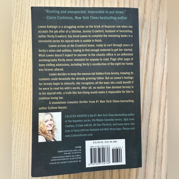 Verity by Colleen Hoover - Picture 2 of 2